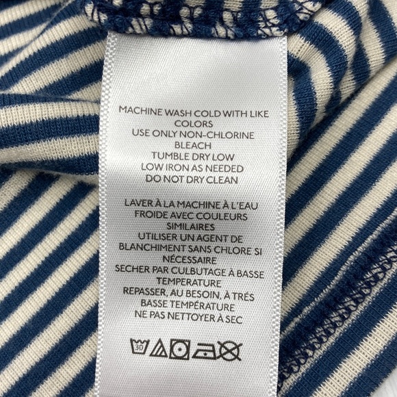 BDG Nautical Striped Long Sleeve Top Boatneck Tee FishermanCore S261 - Picture 7 of 11